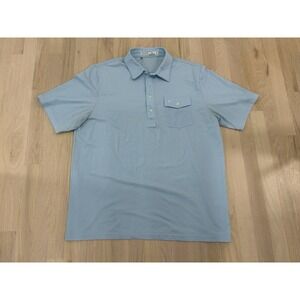CRIQUET Blue Short Sleeve Polo Sz XL Pima Cotton Blend